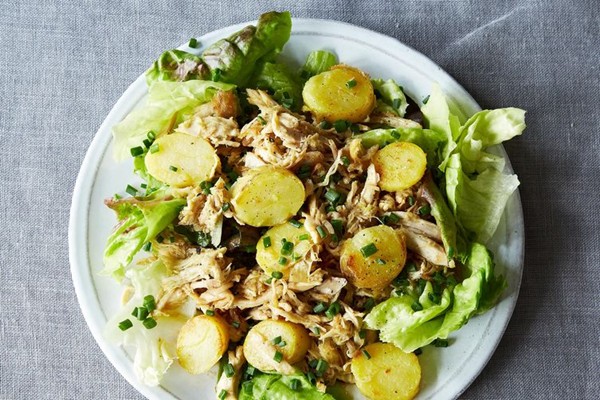 Warm chicken salad