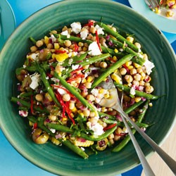 Warm chickpea salad