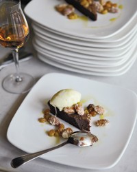 Warm chocolate budino