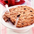 Warm chocolate-chunk pizza cookie