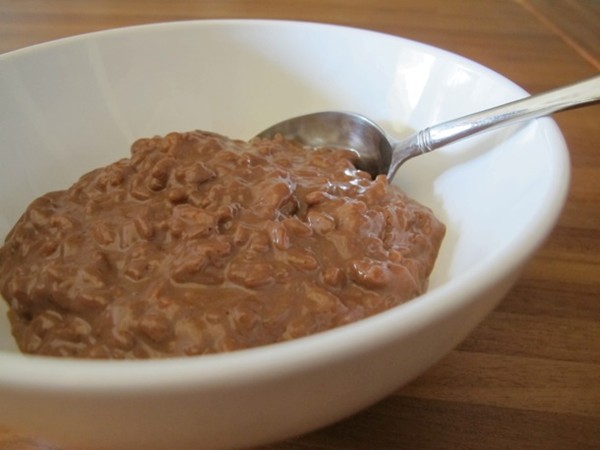 Warm chocolate risotto
