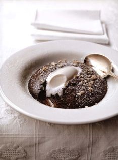 Warm chocolate soup