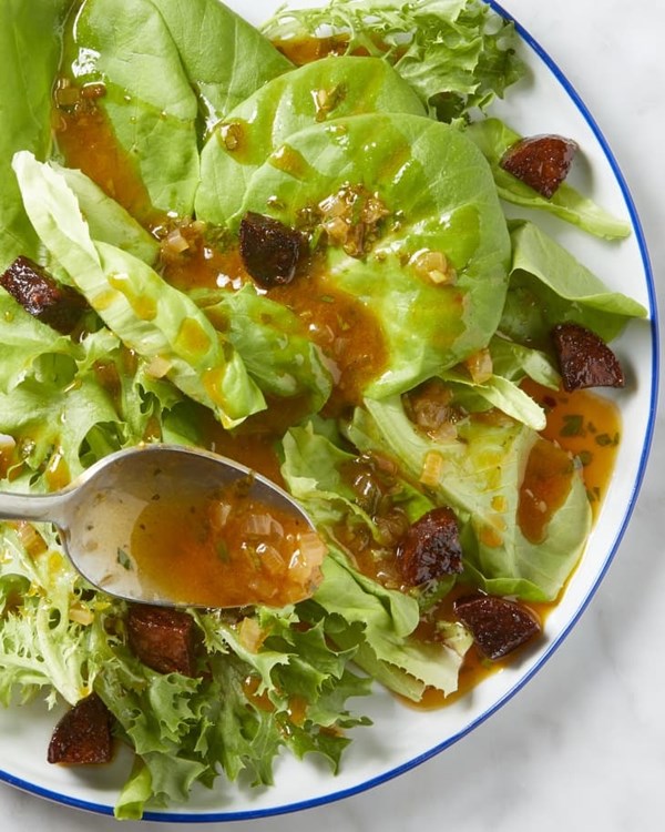 Warm chorizo vinaigrette