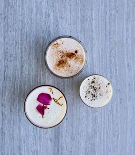 Warm cinnamon lassi
