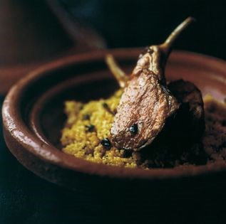Warm couscous salad with lamb and ras el hanout