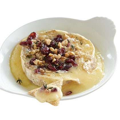 Warm cranberry-walnut Brie