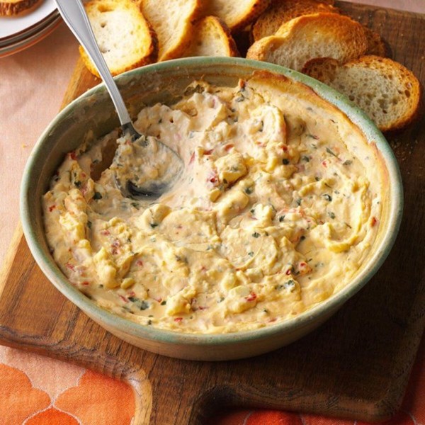 Warm feta cheese dip