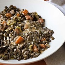 Warm French lentils