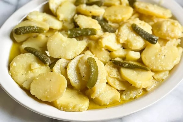 Warm French potato salad