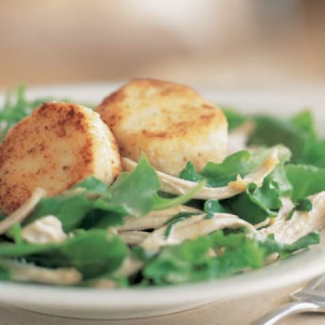 Warm goat cheese & chicken salad