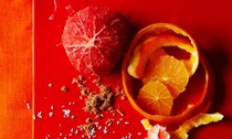 Warm grapefruit and orange with toasted coconut