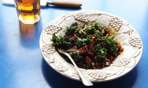 Warm kale and nduja salad