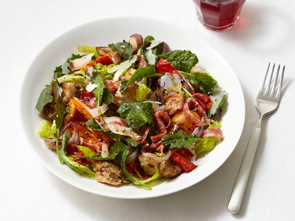 Warm kale antipasto salad