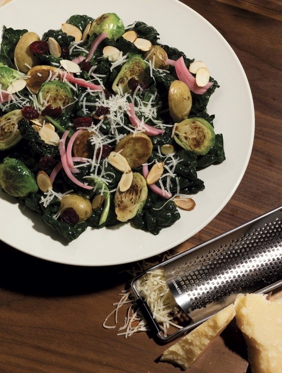 Warm kale salad