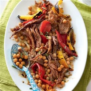Warm lamb and chickpea salad