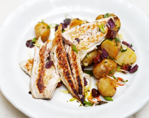 Warm mackerel & potato salad