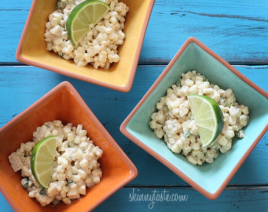 Warm Mexican corn salad