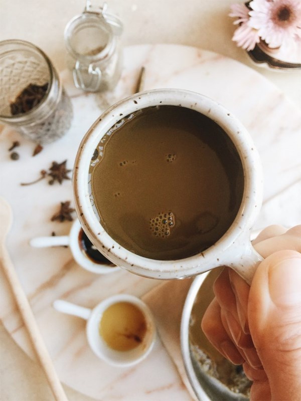 Warm molasses milk