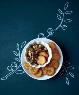 Warm olive tapenade with preserved lemon