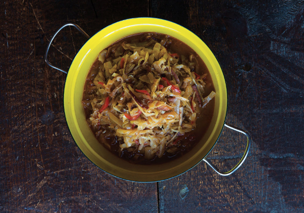 Warm paprika kraut