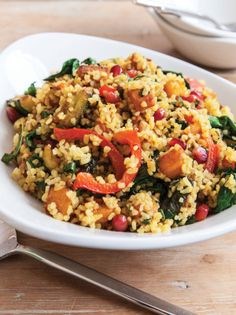 Warm pomegranate and bulgur wheat salad