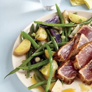 Warm potato and green bean salad