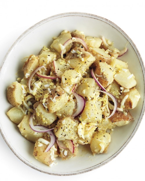 Warm potato salad