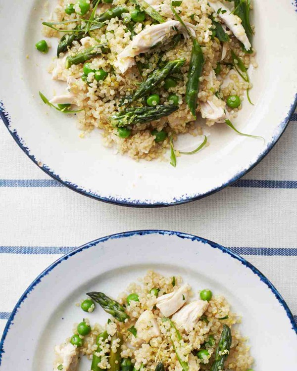 Warm quinoa and chicken salad