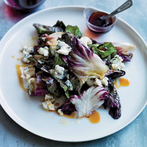Warm radicchio with vin cotta & blu de bufala [Carl Mirarchi]