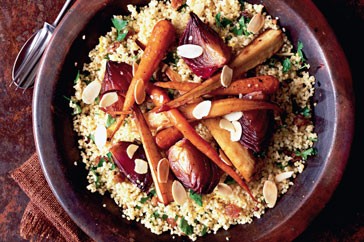 Warm roast vegetable couscous salad