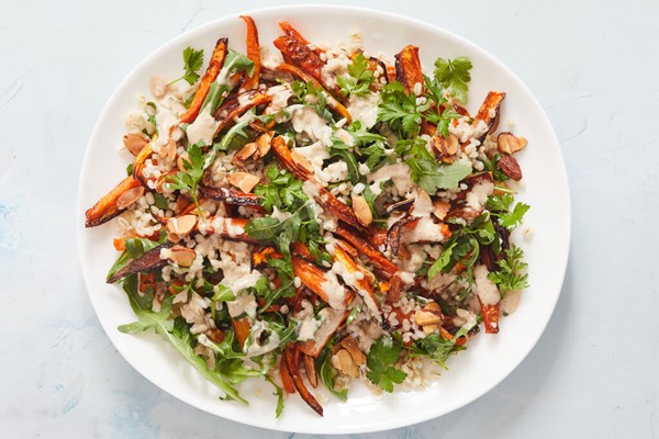 Warm roasted carrot and barley salad [Hetty Lui McKinnon]