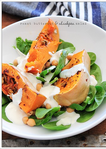 Warm salad of chickpeas & butternut squash