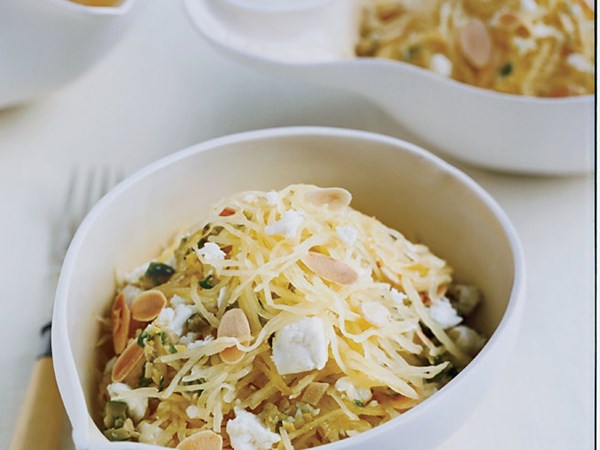 Warm spaghetti-squash salad