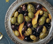 Warm spiced olives