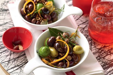 Warm spiced olives