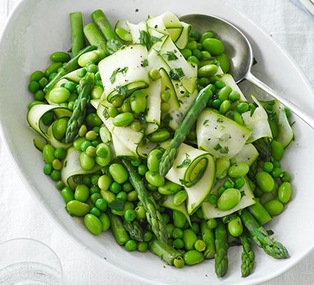 Warm spring vegetables