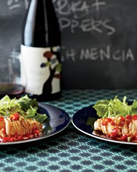 Warm squid salad with pimentón vinaigrette