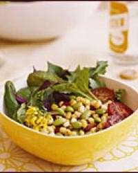 Warm succotash salad