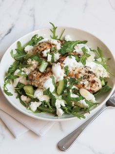 Warm tzatziki chicken salad