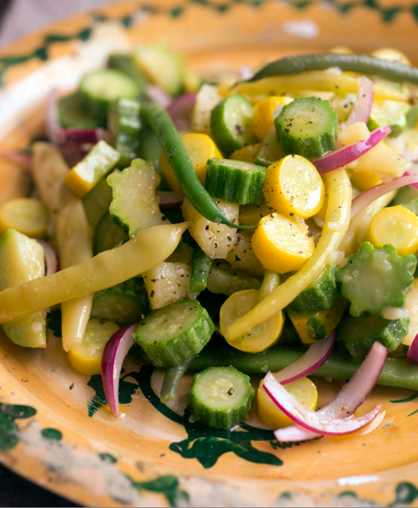 Warm vegetable salad