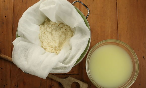 Warm verjuice ricotta