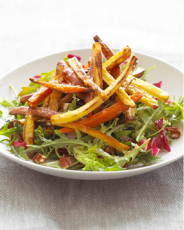 warm-winter-salad-of-roasted-root-fries-with-shallot-and-sherry-maple