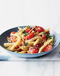 Warm yellow wax beans in bacon vinaigrette