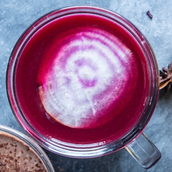 Warming beet juice