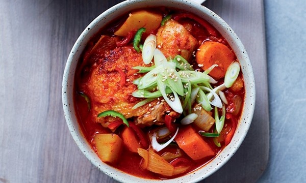 Warming chicken and potato stew