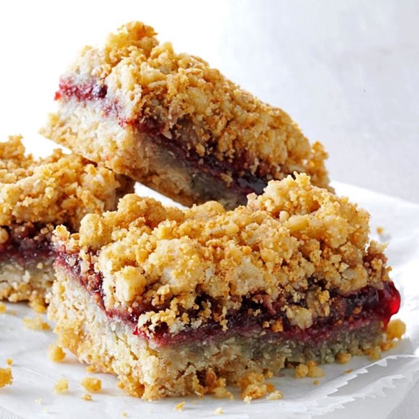 Warren's oatmeal jam squares