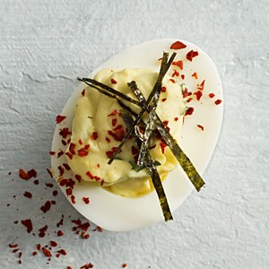 Wasabi-ginger deviled eggs