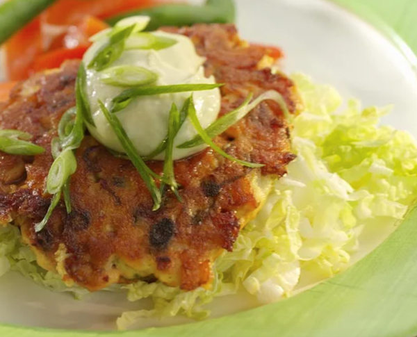 Wasabi salmon burgers