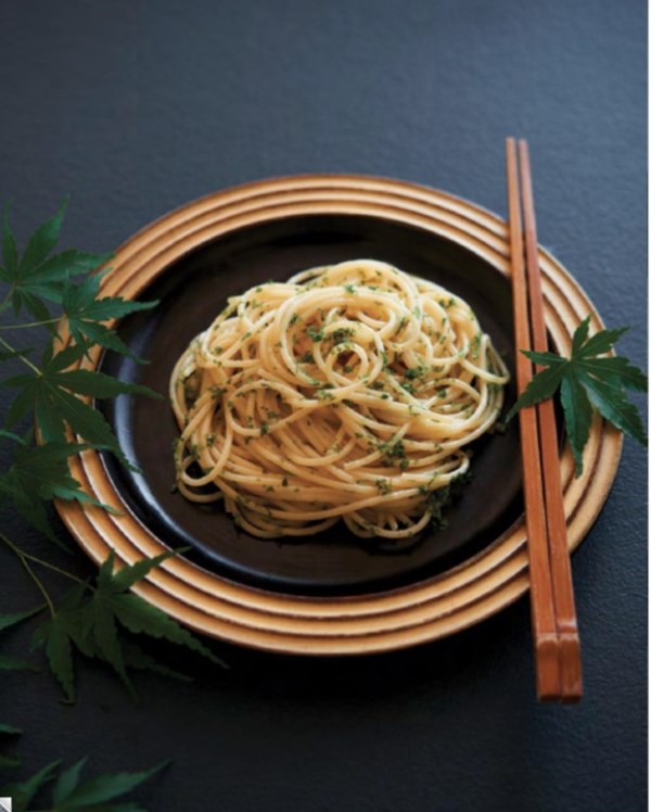 Wasabi soy sauce pasta