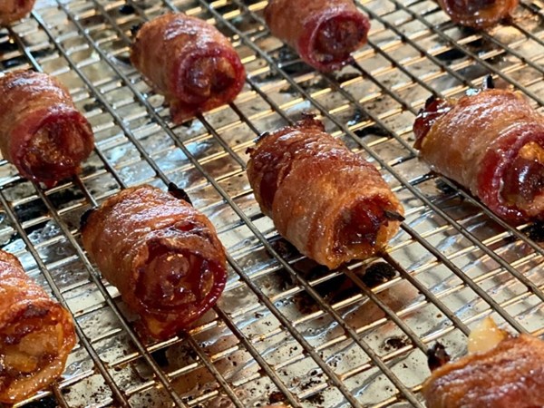Water chestnut soy devils on horseback